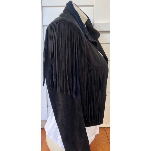 NWT Ark & Co Fringed Suede Cropped Jacket - Picture 2 of 8